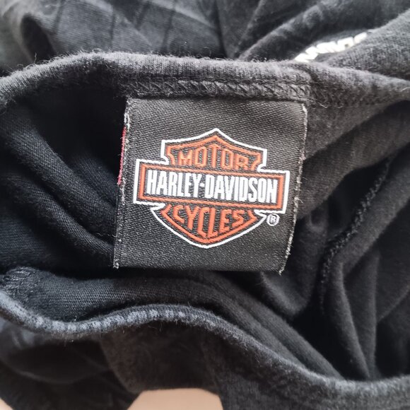 Vintage Womens T-Shirt Small Harley-Davidson Bravado USA Rhinestone Logo AOP - Picture 7 of 8